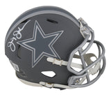 Cowboys Jimmy Johnson Authentic Signed Slate Speed Mini Helmet BAS Witnessed