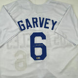 Autographed/Signed STEVE GARVEY Los Angeles White Baseball Jersey Beckett COA