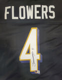 ZAY FLOWERS SIGNED BALTIMORE RAVENS NIKE XL SCREENPRINT JERSEY BECKETT QR