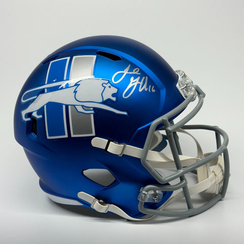 Jared Goff Autographed Signed Detroit Lions FS Flash Replica Helmet Beckett Grey