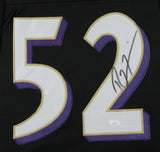 RAY LEWIS (Ravens black TOWER) Signed Autographed Framed Jersey JSA