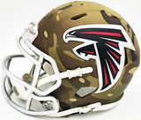 BIJAN ROBINSON AUTOGRAPHED FALCONS CAMO SPEED MINI HELMET BECKETT WITNESS 230233