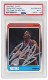 Dennis Rodman Signed Pistons 1988 Fleer Rookie Card #43 - (PSA Encapsulated)