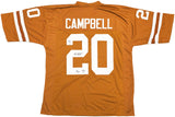 TEXAS LONGHORNS EARL CAMPBELL AUTOGRAPHED ORANGE JERSEY "HT 77" JSA 228966