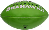 KAM CHANCELLOR AUTOGRAPHED SEATTLE SEAHAWKS GREEN LOGO FOOTBALL MCS HOLO 197190