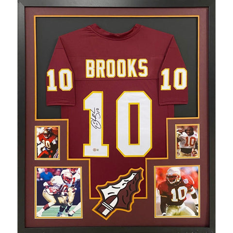 Derrick Brooks Autographed Signed Framed Florida State FSU Jersey BECKETT