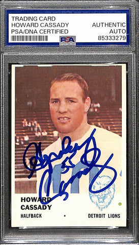 Howard Cassady Signed/Autographed 1961 Fleer #81 Detroit Lions PSA/DNA 190921