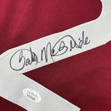 Framed Autographed/Signed Bake McBride 33x42 Retro Maroon Jersey JSA COA