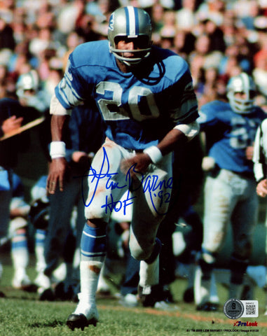 Lem Barney Signed Detroit Lions 8x10 Photo HOF Beckett 45755