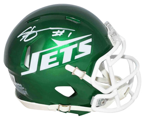 AHMAD SAUCE GARDNER SIGNED NEW YORK JETS TRIBUTE SPEED MINI HELMET BECKETT