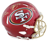 49ers Patrick Willis "3x Insc" Signed Flash F/S Speed Proline Helmet W/ Case BAS