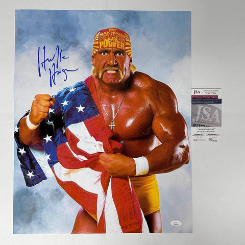 Autographed/Signed Hulk Hogan 16x20 WWE Wrestling Photo JSA COA #1