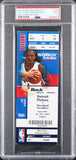 Cavaliers LeBron James 2003 NBA Debut Full Ticket Graded Good 2 PSA Slabbed