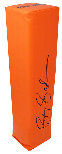 Barry Sanders (Lions) Signed Orange Endzone Football Pylon (Schwartz Sports COA)