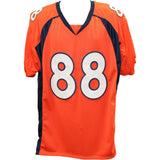 Demaryius Thomas Autographed Pro Style Orange XL Jersey BAS 45050