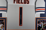 JUSTIN FIELDS (Bears white SKYLINE) Signed Autographed Framed Jersey Beckett