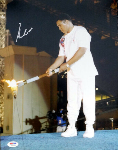 Muhammad Ali Autographed Signed 11x14 Photo Olympic Torch PSA/DNA ITP #4A00771