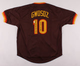 Doug Gwosdz Signed San Diego Padres Jersey /1984 N.L.Champs & Eyechart (JSA COA)