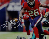 Lamar Miller Signed Houston Texans 8x10 Battle Red Jersey Photo- JSA W Auth *Whi