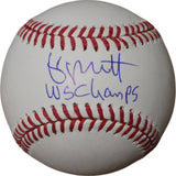 George Brett Autographed Kansas City Royals OML Baseball WS Champs FAN 47678