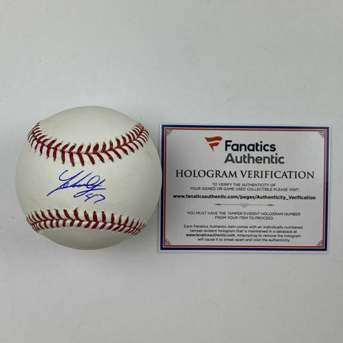 Autographed/Signed JOHNNY CUETO Giants Rawlings ROML Baseball Fanatics COA Auto