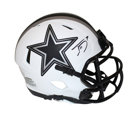 Trevon Diggs Autographed Dallas Cowboys Lunar Mini Helmet JSA 36836