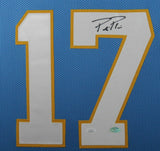 PHILIP RIVERS (Chargers light blue SKYLINE) Signed Auto Framed Jersey JSA