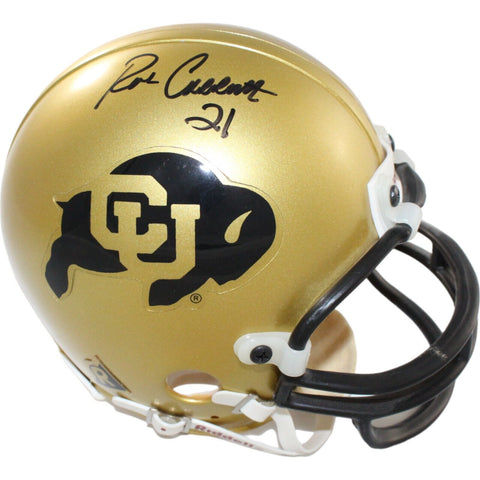 Rae Caruth Signed Colorado Buffaloes VSR4 Replica Mini Helmet Beckett 44205