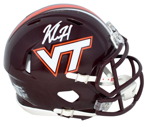 KHALIL HERBERT AUTOGRAPHED VIRGINIA TECH HOKIES SPEED MINI HELMET BECKETT