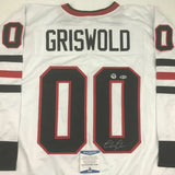 Autographed/Signed CHEVY CHASE Clark Griswold Chicago White Jersey Beckett COA