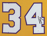 Shaquille O'Neal Signed Los Angeles Lakers 35"x43" Framed Jersey (JSA) Shaq LSU