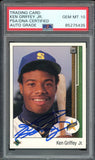 Ken Griffey Jr PSA 10 AUTO Rookie 1989 Upper Deck #1 RC On Card GEM MINT AUTO