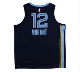 Ja Morant Signed Memphis Grizzlies Nike Swingman Navy Blue NBA Jersey