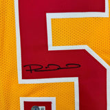 Autographed/Signed Patrick Mahomes Kansas City Yellow Football Jersey BAS COA