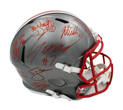 CJ Stroud/Smith/Fields Multi-Signed Buckeyes Speed Full Size Flash Helmet 8 Sigs