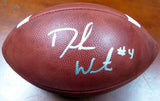 DESHAUN WATSON AUTOGRAPHED NCAA LEATHER FOOTBALL CLEMSON TIGERS BECKETT 113699