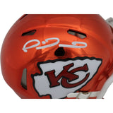 Patrick Mahomes Autographed Kansas City Chiefs Chrome Mini Helmet Beckett 48874