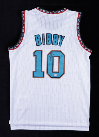 Mike Bibby Signed Vancouver Grizzlies Mitchell & Ness NBA Style Jersey (PSA COA)