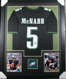 DONOVAN MCNABB (Eagles black TOWER) Signed Autographed Framed Jersey JSA