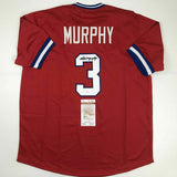 Autographed/Signed DALE MURPHY Atlanta Red Baseball Jersey JSA COA Auto