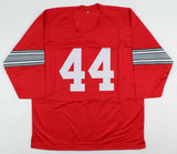 Dick LeBeau Signed Ohio State Buckeyes Jersey Inscid 57 Nat Champs (Beckett COA)