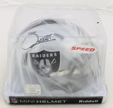 Raghib "Rocket" Ismail Signed Oakland Raiders Mini Helmet (Beckett)