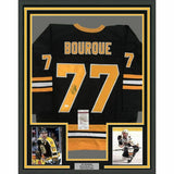 FRAMED Autographed/Signed RAY BOURQUE 33x42 Boston Black Jersey JSA COA Auto