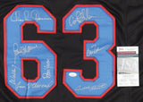 NFL Hall of Famers Jersey Signed By (8) with Ron Yary, Carl Eller, Walter Jones+