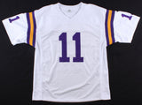 Joe Kapp Signed White Vikings Jersey (JSA) NFL Champion (1969)7 TD Passes 1 Game