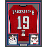 Framed Autographed/Signed Nicklas Backstrom 35x39 Washington Red Jersey JSA COA