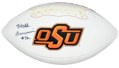 WALT GARRISON AUTOGRAPHED OKLAHOMA STATE COWBOYS WHITE LOGO FOOTBALL COA