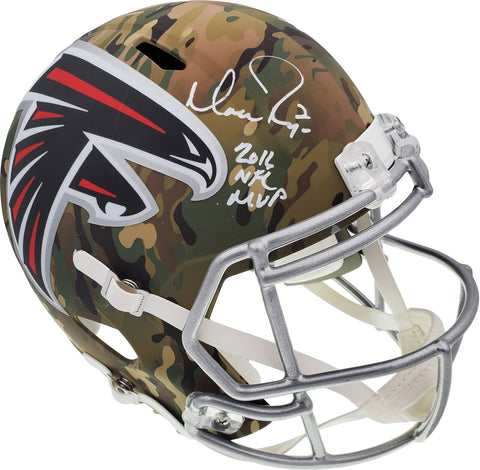 MATT RYAN AUTOGRAPHED FALCONS CAMO FULL SIZE HELMET 2016 NFL MVP BECKETT 194407