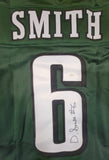 DEVONTA SMITH AUTOGRAPHED SIGNED PRO STYLE CUSTOM XL JERSEY JSA STICKER