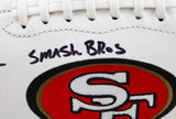 NaVorro Bowman Patrick Willis Signed 49ers Logo Football w/Smash Bros- BAW Holo